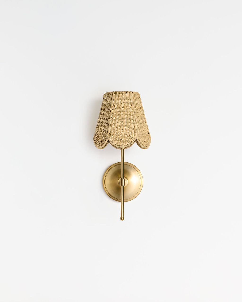 16cm scallop tall tapered shade in seagrass