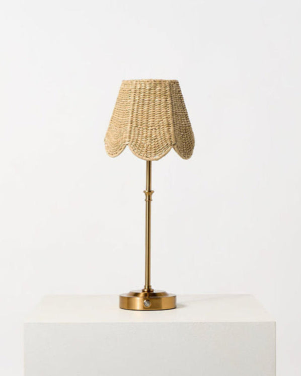 16cm scallop empire lampshade in seagrass