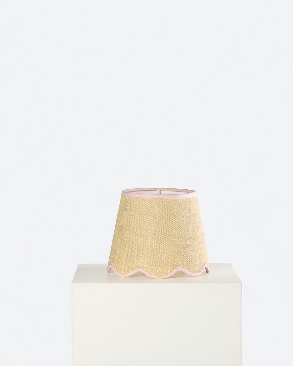 25cm scalloped straight empire lampshade in jute