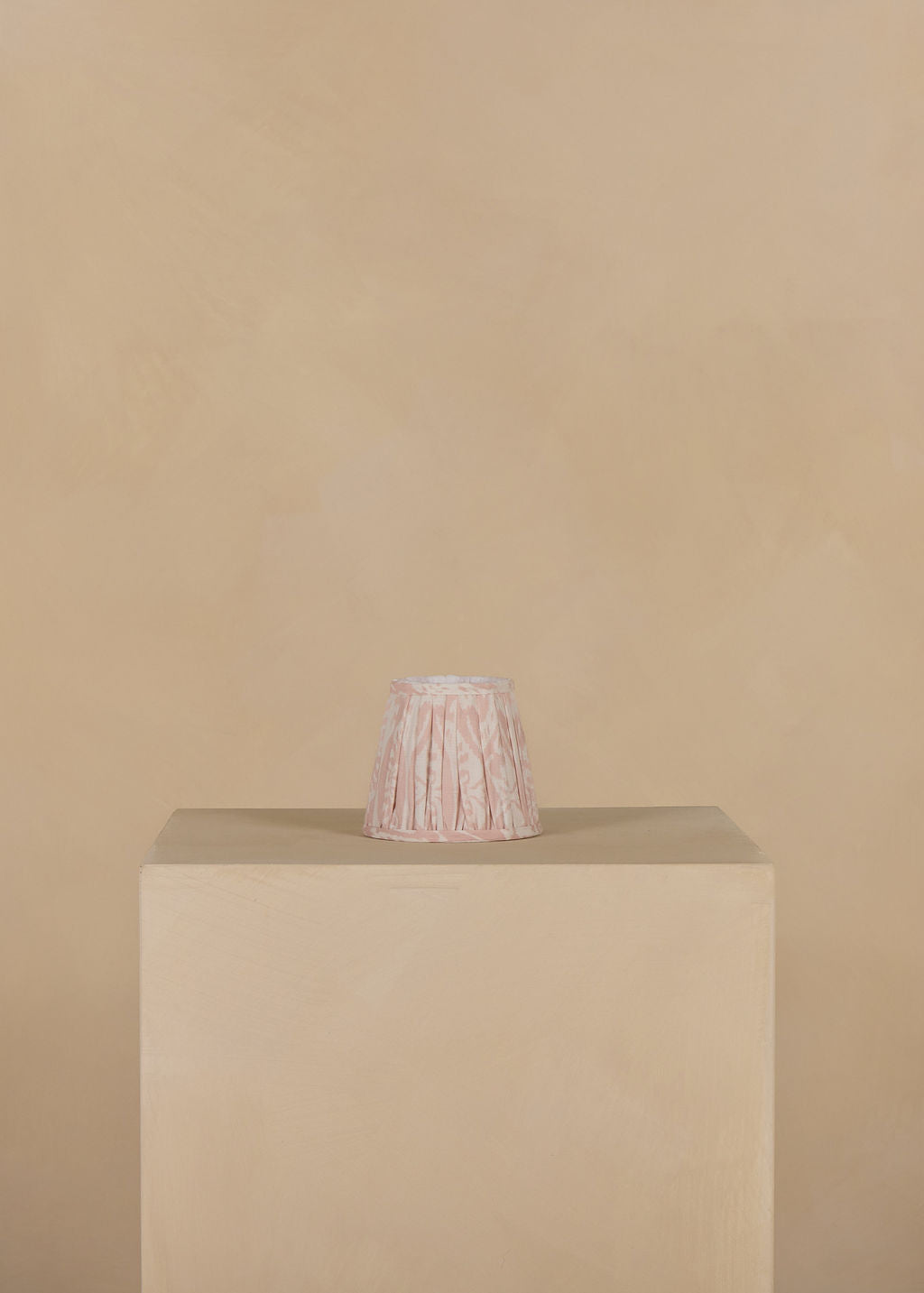 16cm straight empire gathered lampshade in ikat linen