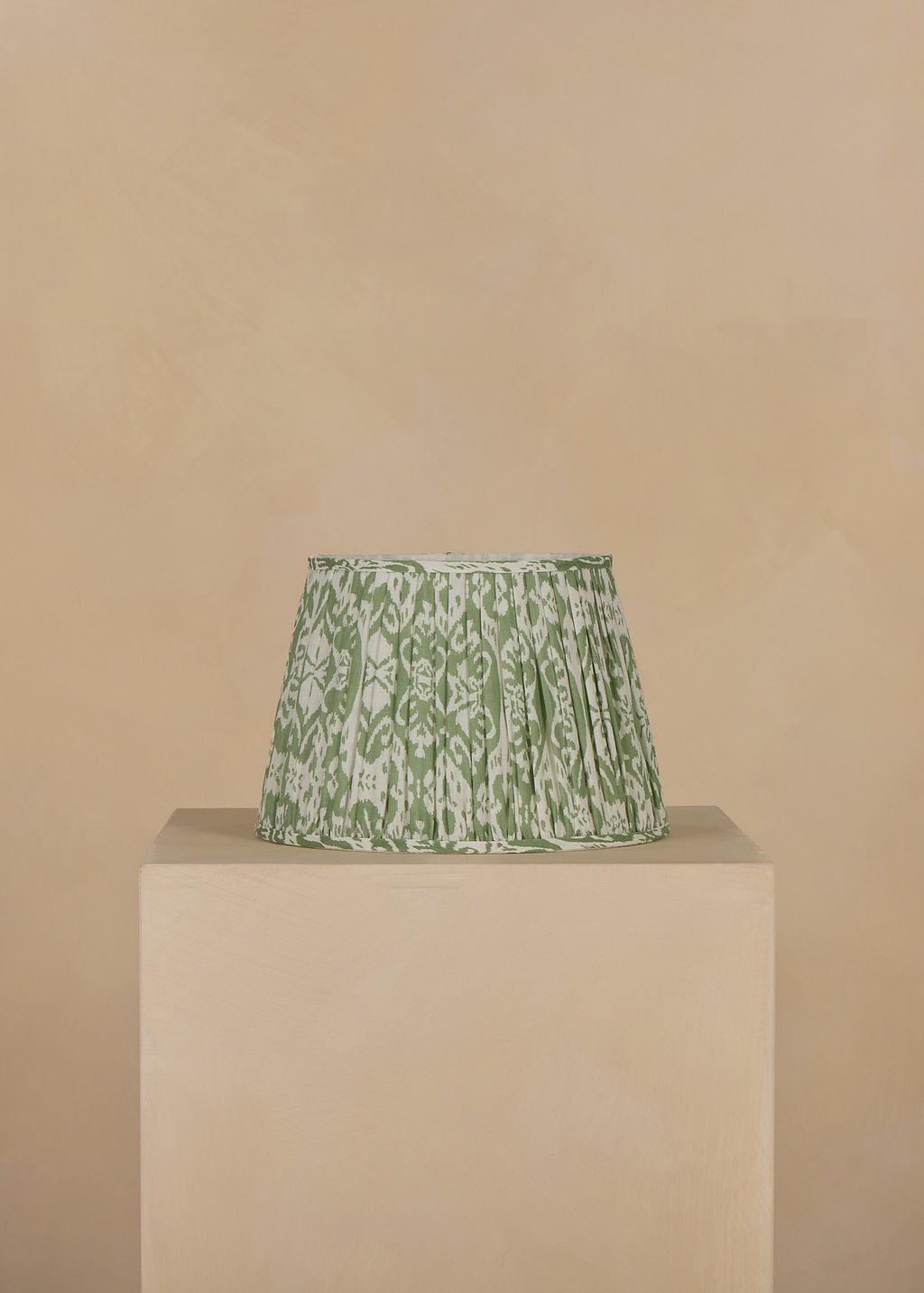 35cm straight empire gathered lampshade in ikat linen