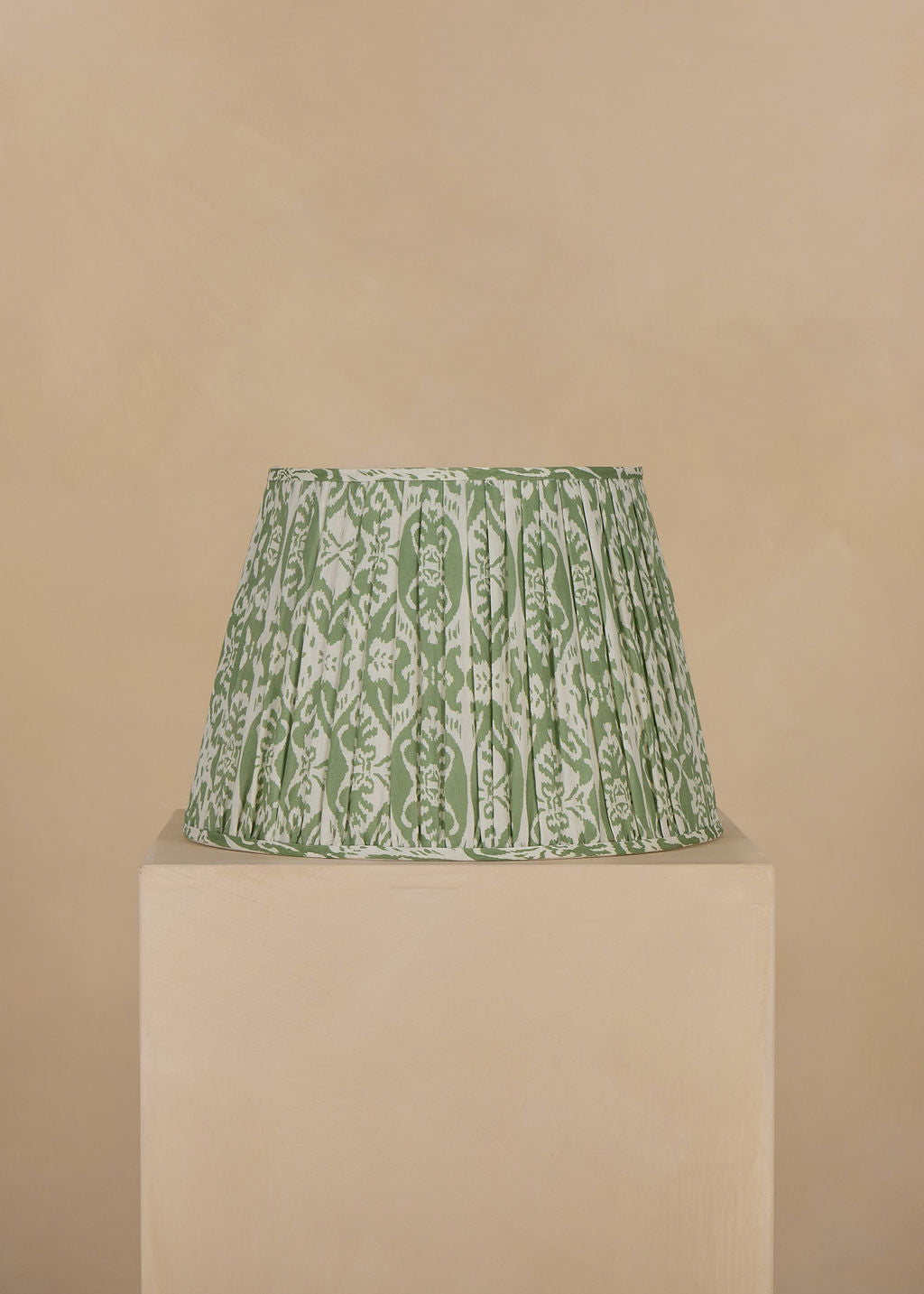 45cm straight empire gathered lampshade in ikat linen