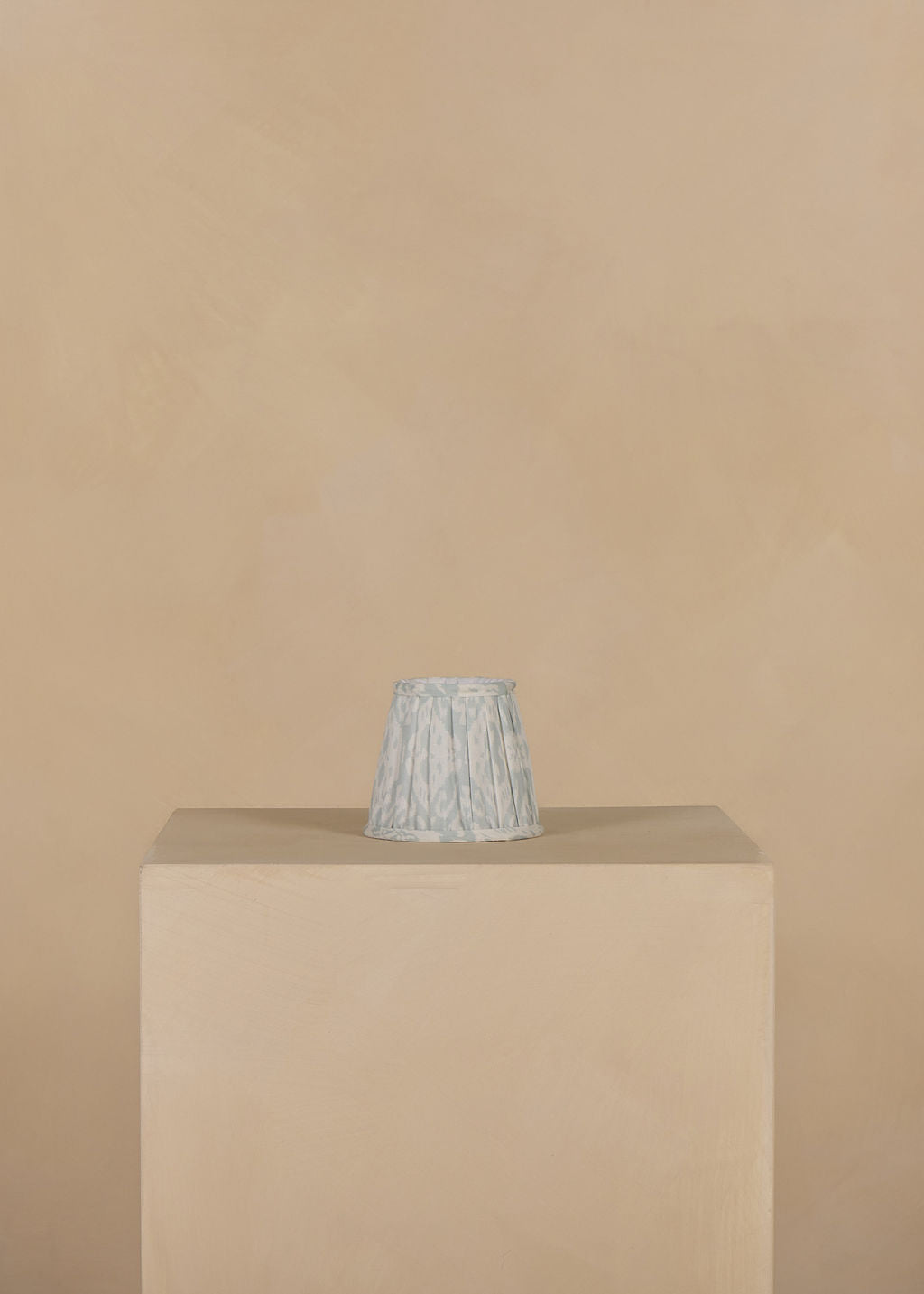 16cm straight empire gathered lampshade in ikat linen