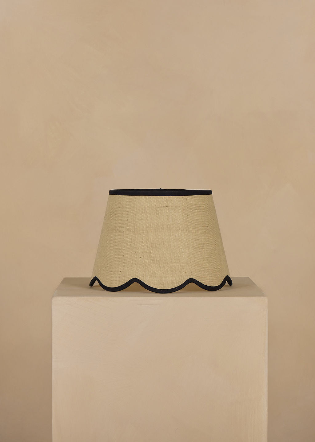 35cm scalloped straight empire lampshade in jute