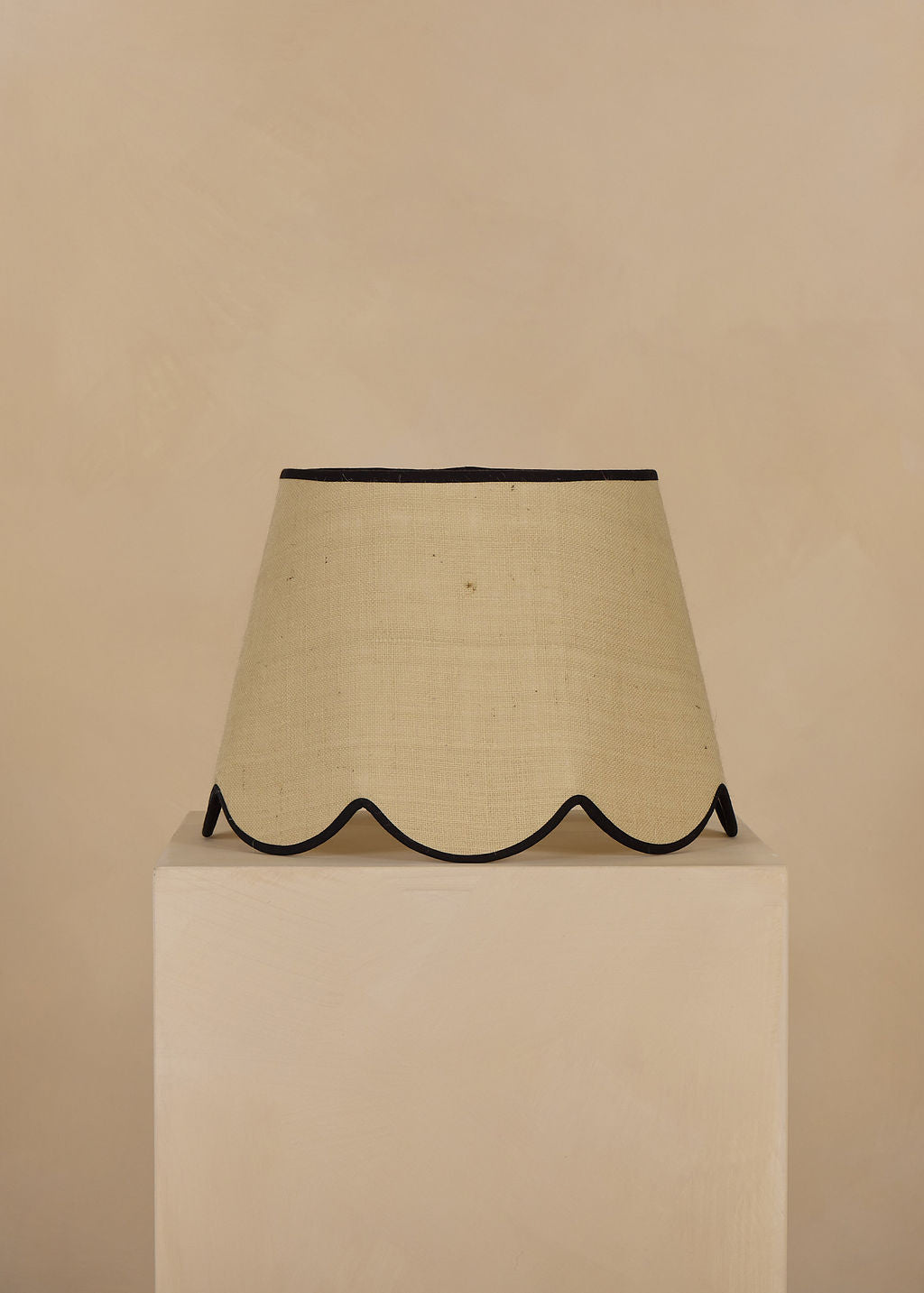 45cm scalloped straight empire lampshade in jute