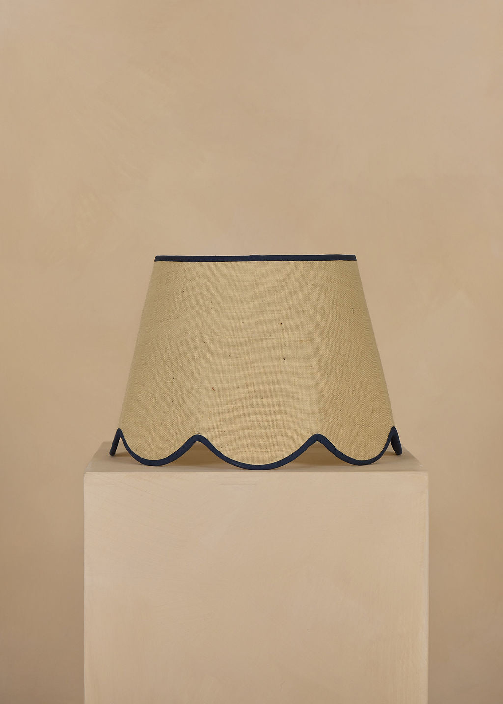 45cm scalloped straight empire lampshade in jute