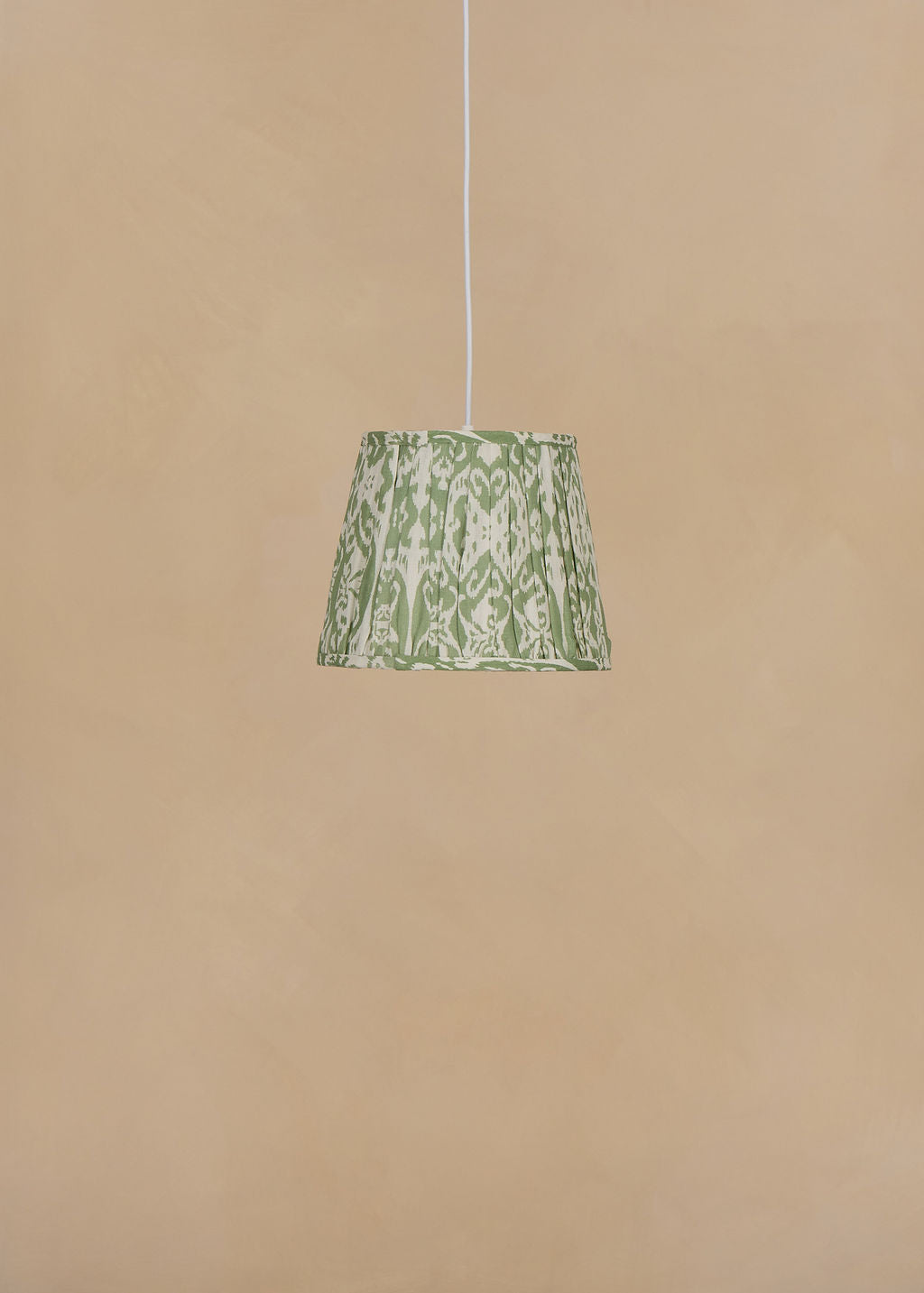 25cm straight empire gathered lampshade in ikat linen