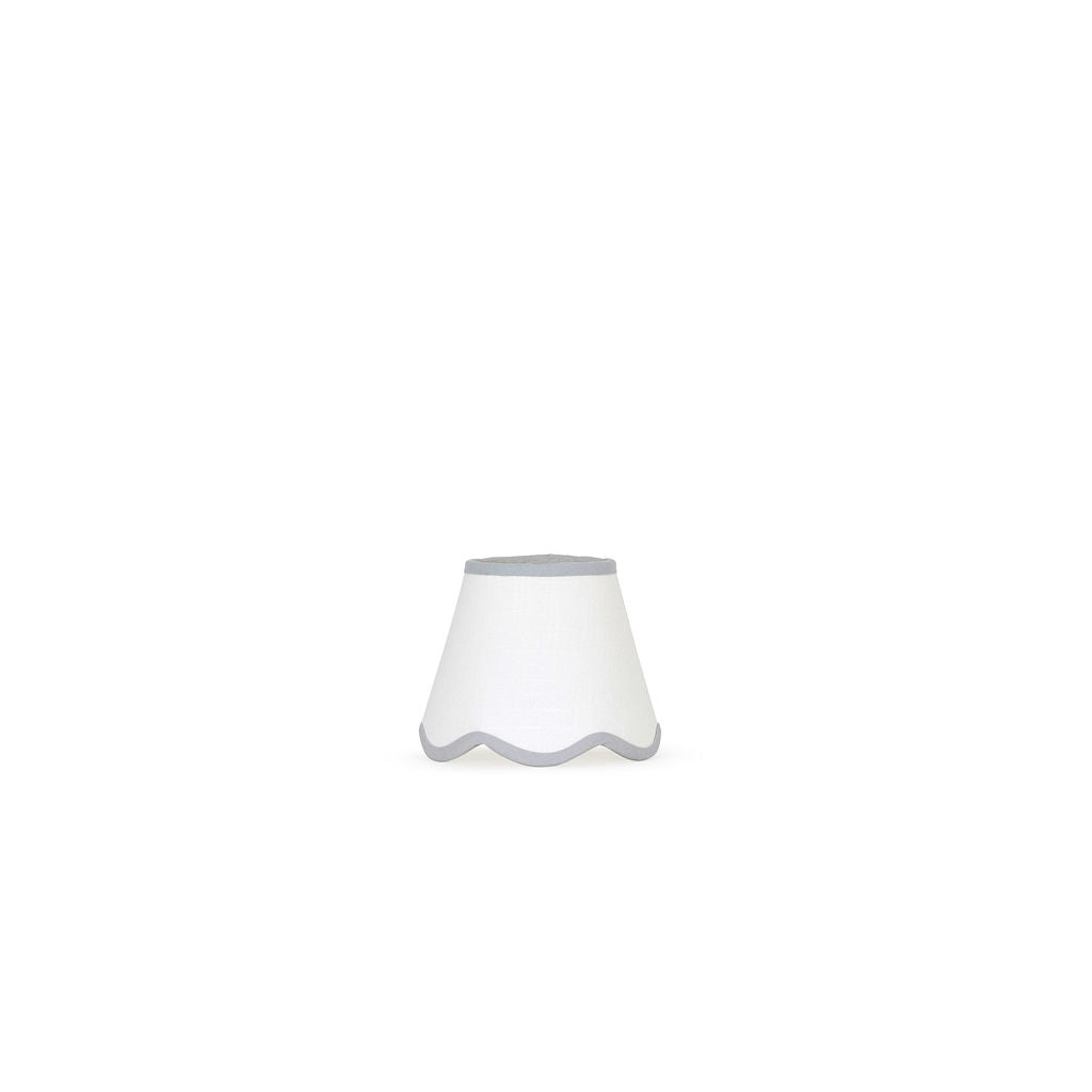 16cm white scalloped empire lampshade - Grey