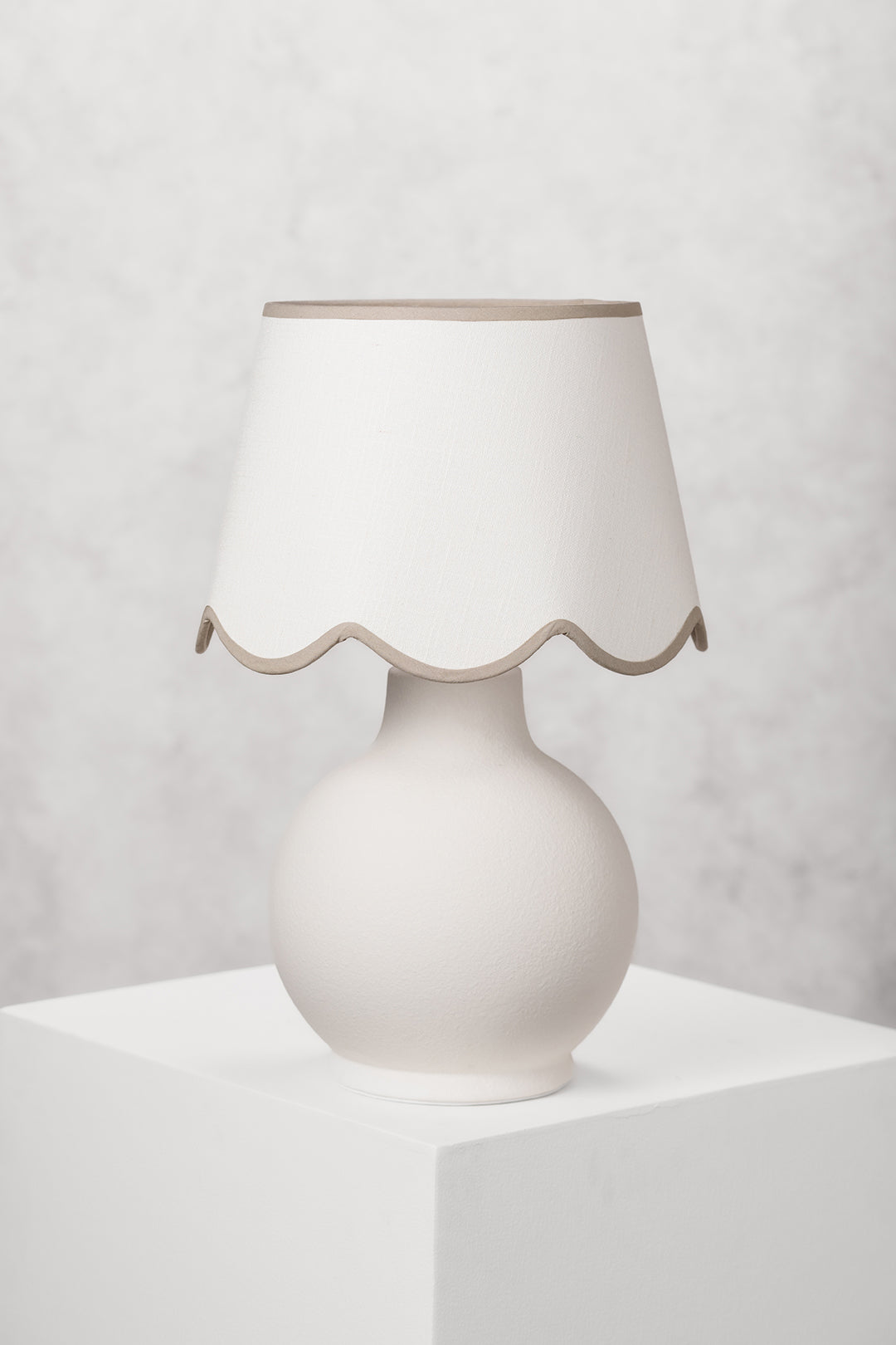 35cm scallop straight empire shade in cotton