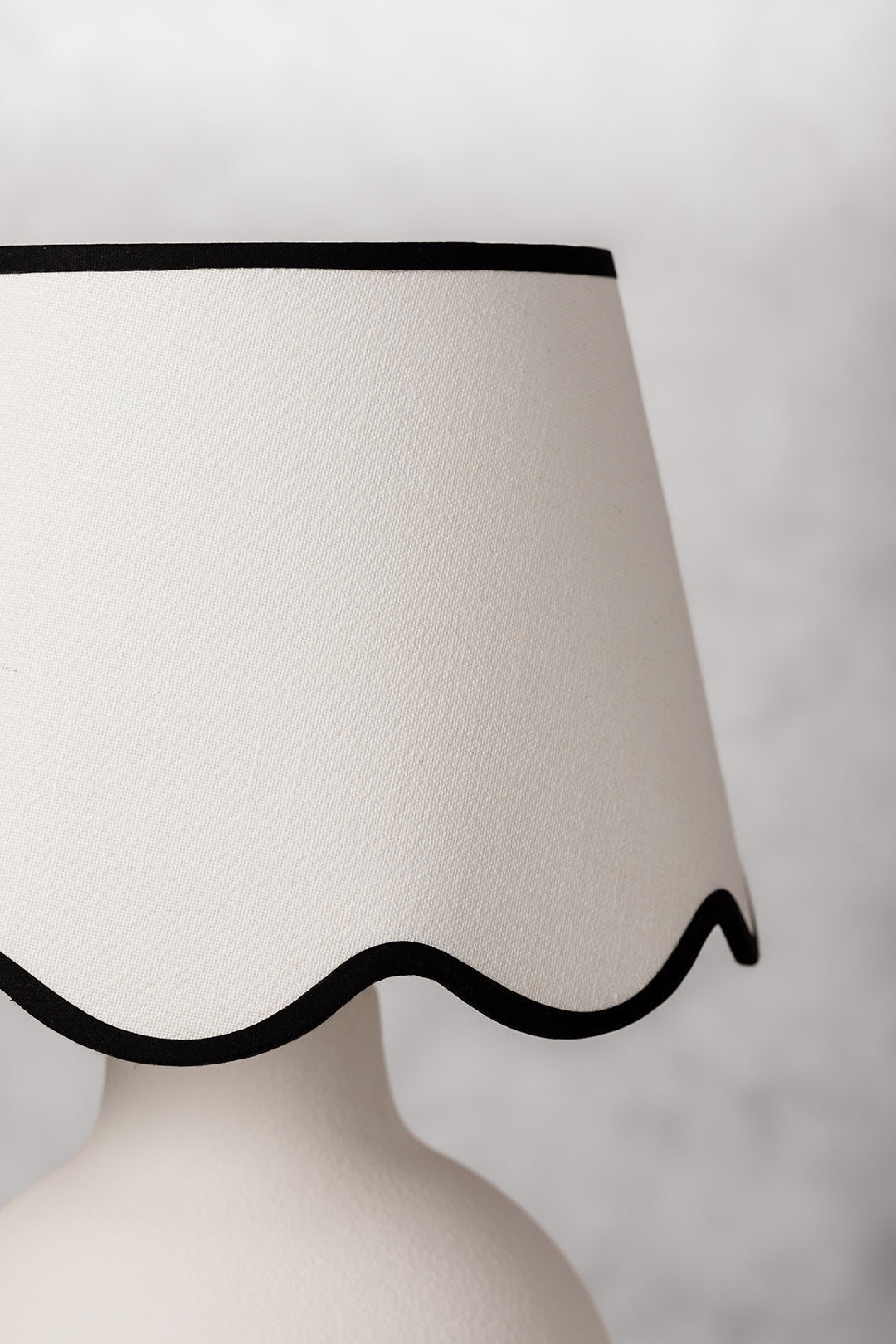 35cm scallop straight empire shade in cotton