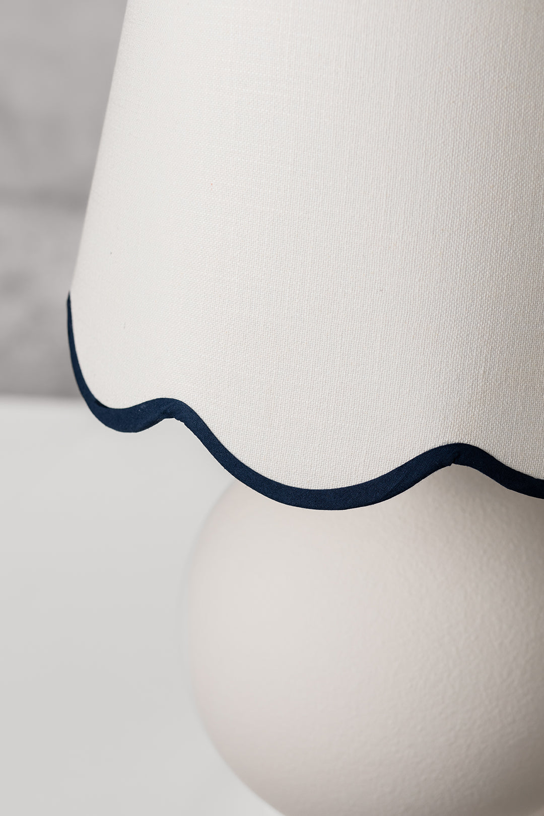 35cm scallop straight empire shade in cotton