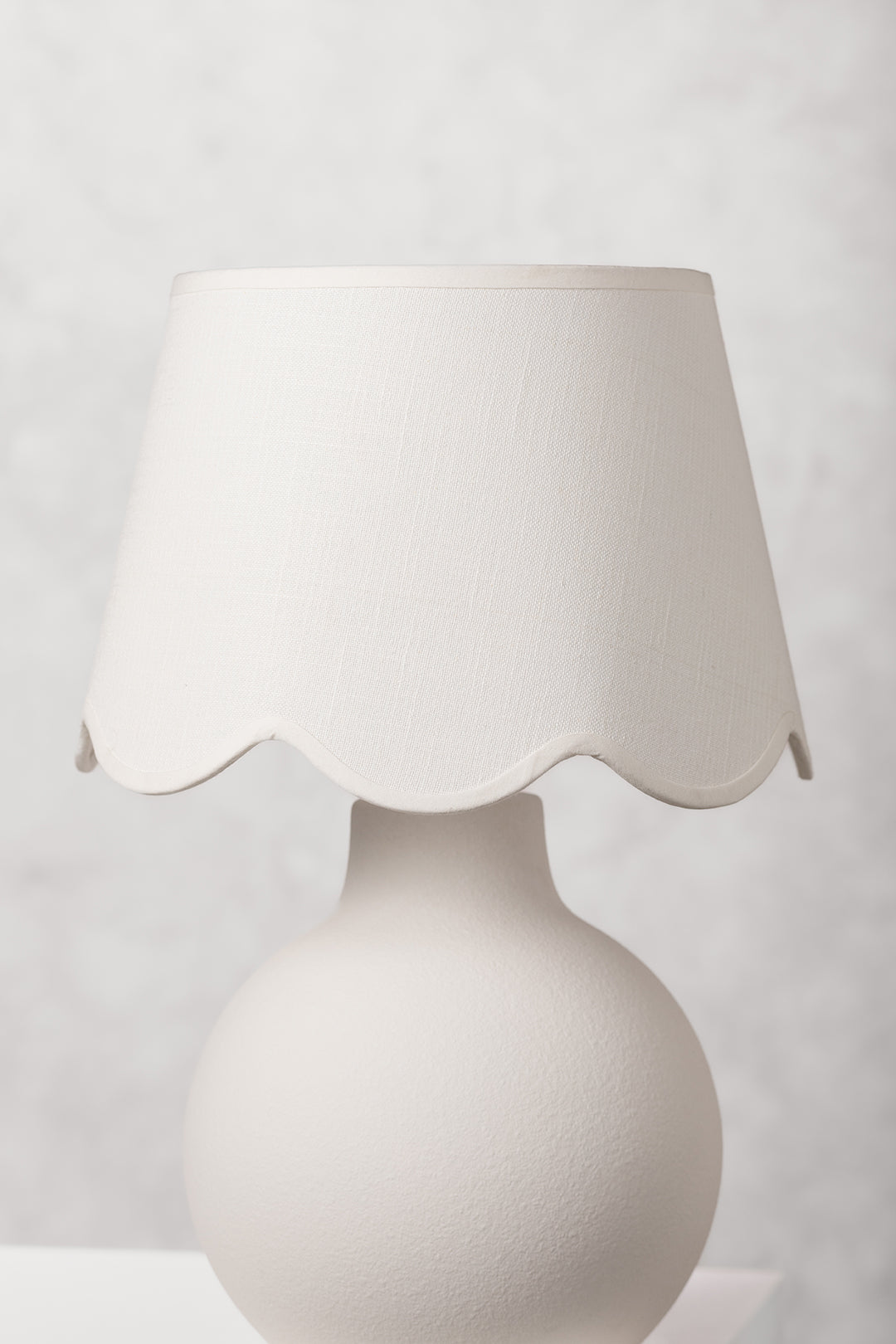 35cm scallop straight empire shade in cotton