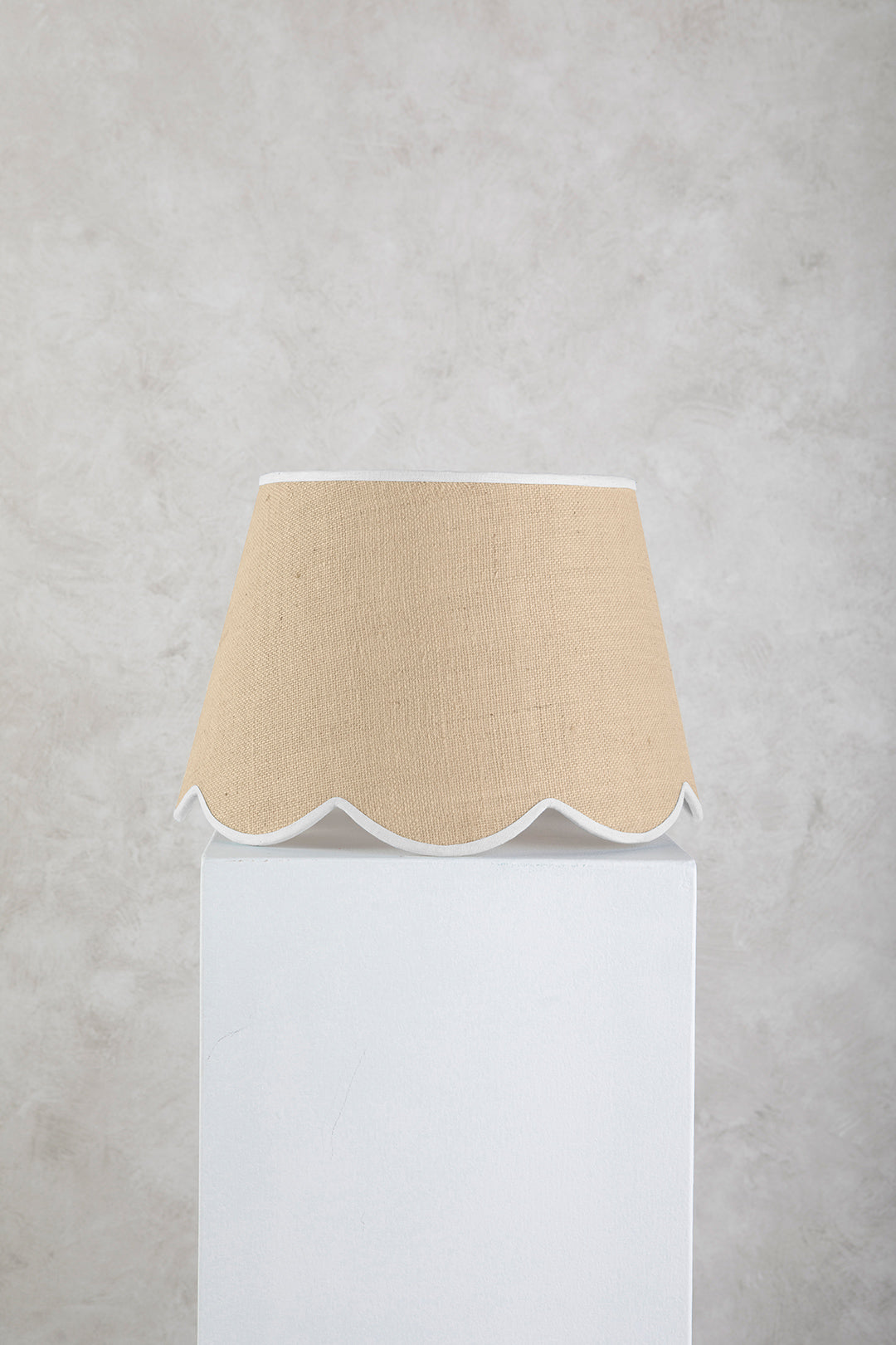 45cm scalloped straight empire shade in jute