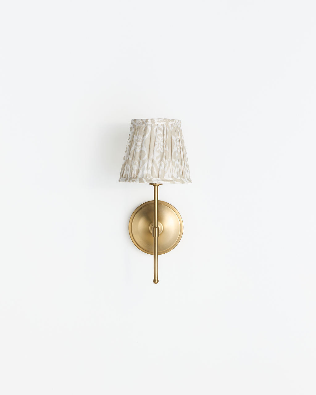 16cm straight empire gathered lampshade in ikat linen