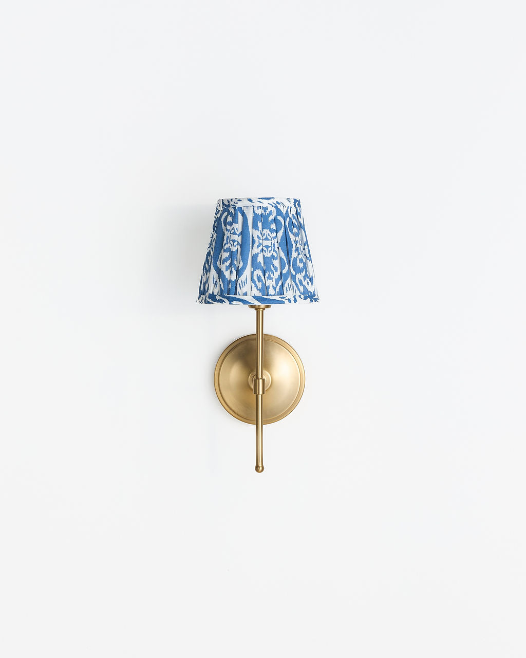16cm straight empire gathered lampshade in ikat linen