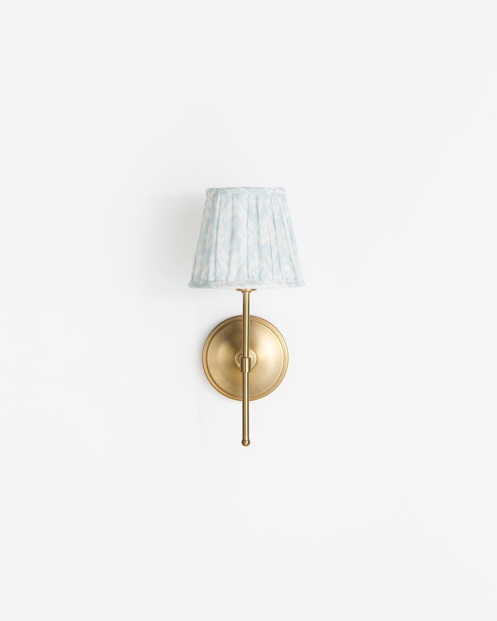 16cm straight empire gathered lampshade in ikat linen