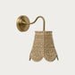 16cm scalloped tall tapered pendant in seagrass