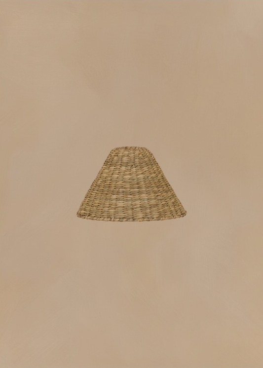 20cm cone lampshade in seagrass