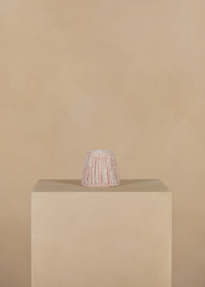 16cm straight empire gathered lampshade in ikat linen