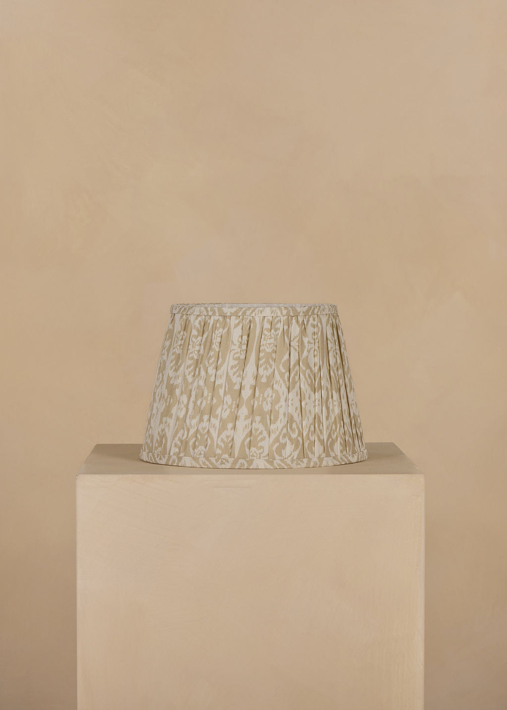 35cm straight empire gathered lampshade in ikat linen