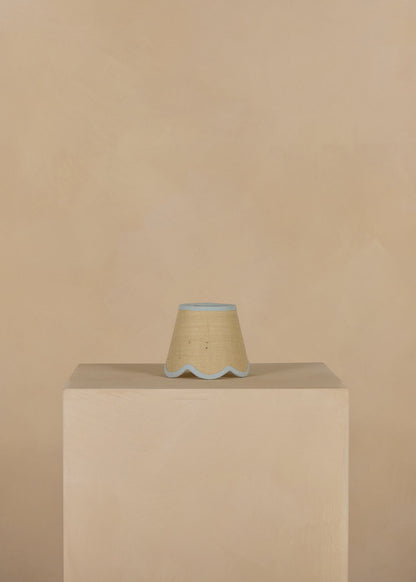 16cm scalloped empire lampshade in jute