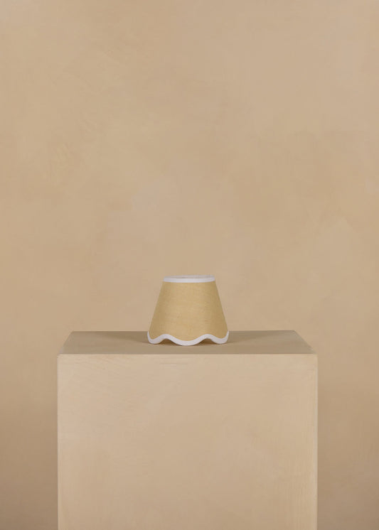 16cm scalloped empire lampshade in jute
