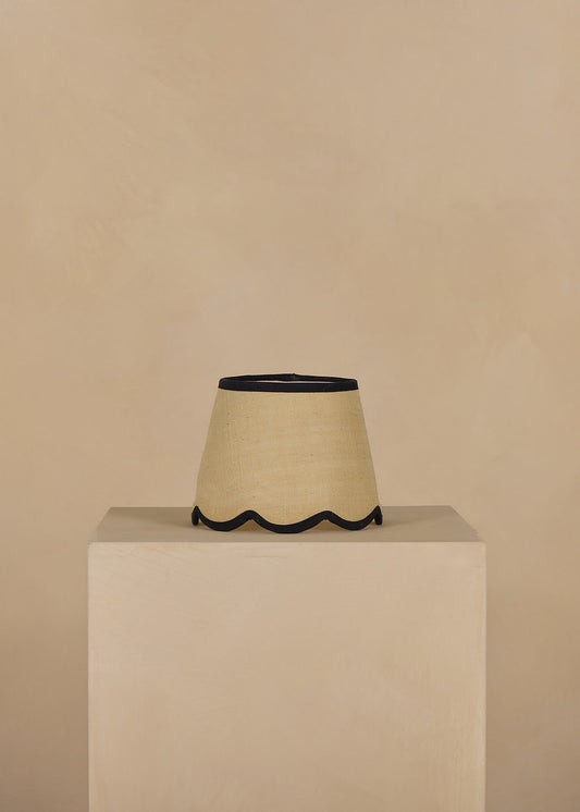 25cm scalloped straight empire lampshade in jute