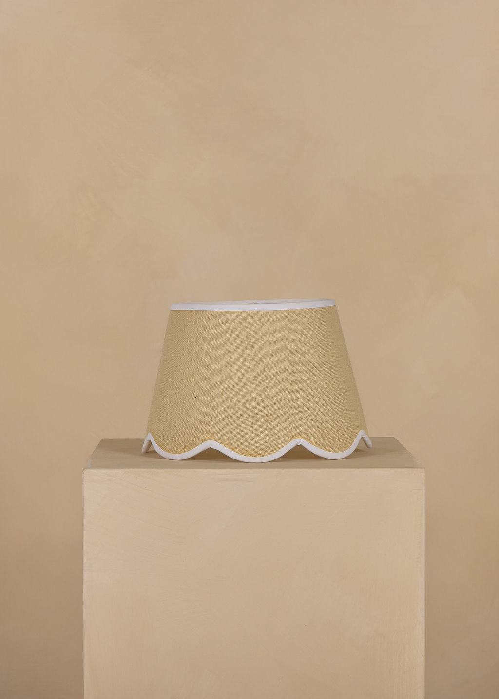 35cm scalloped straight empire lampshade in jute