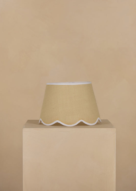 35cm scalloped straight empire lampshade in jute