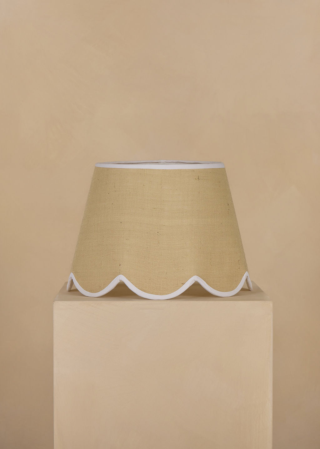 45cm scalloped straight empire lampshade in jute
