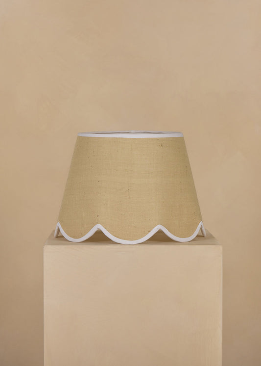 45cm scalloped straight empire lampshade in jute
