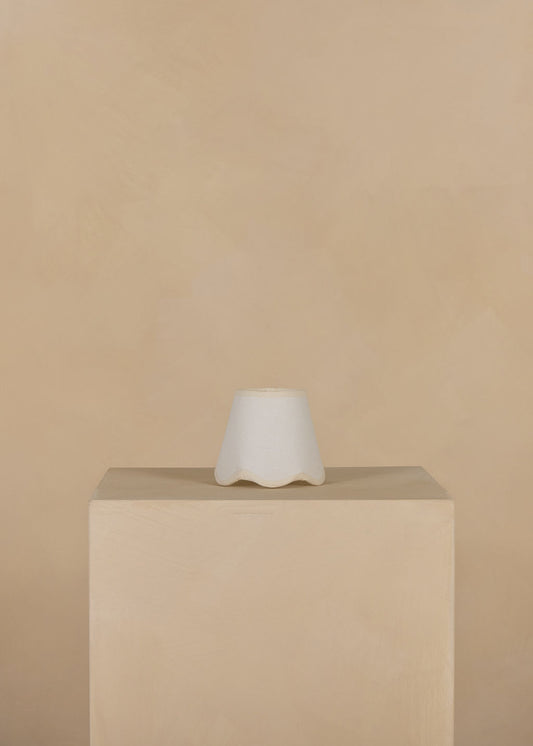16cm scallop empire lampshade in cotton