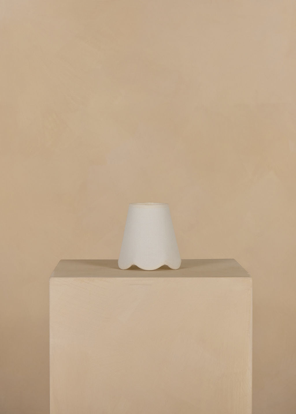 16cm scallop tall tapered lampshade with candle clip in cotton
