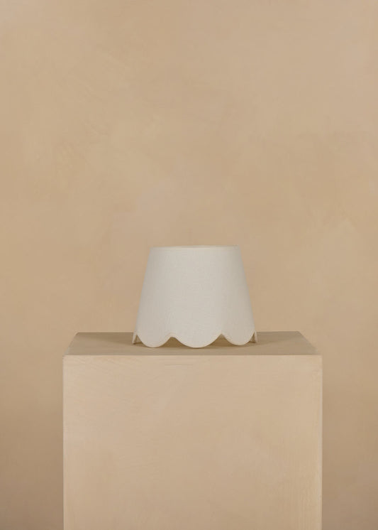25cm scallop straight empire lampshade in cotton