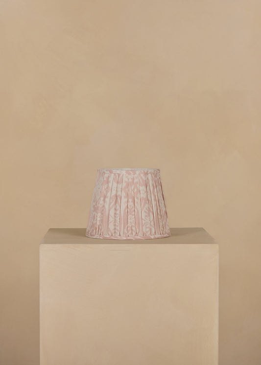 25cm straight empire gathered lampshade in ikat linen
