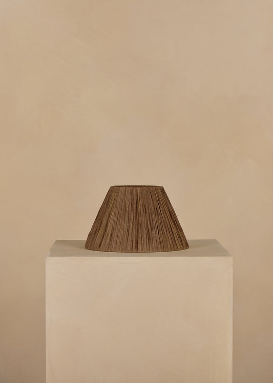 30cm cone lampshade in raffia