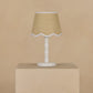 Garru Bobbin Table Lamp In White Lacquered Wood (Shade Not Included)