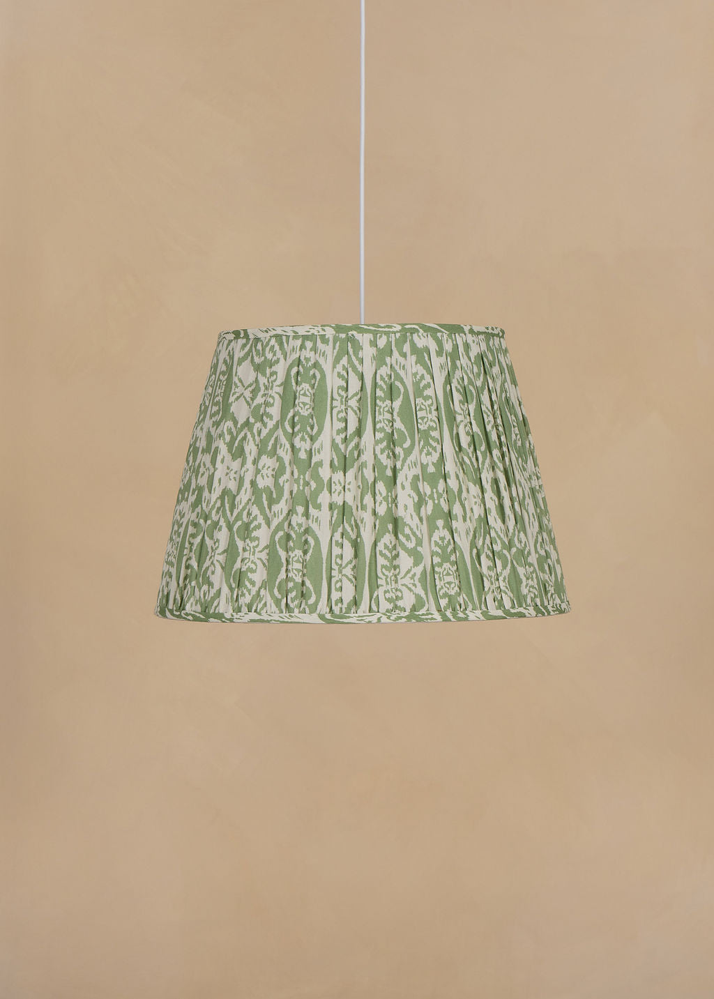 45cm straight empire gathered lampshade in ikat linen
