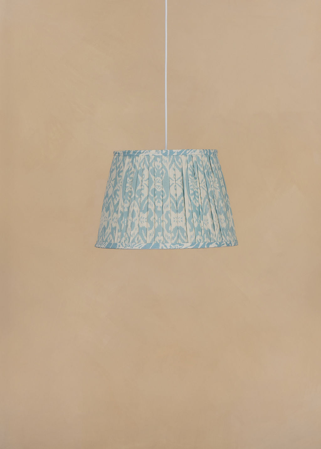 35cm straight empire gathered lampshade in ikat linen