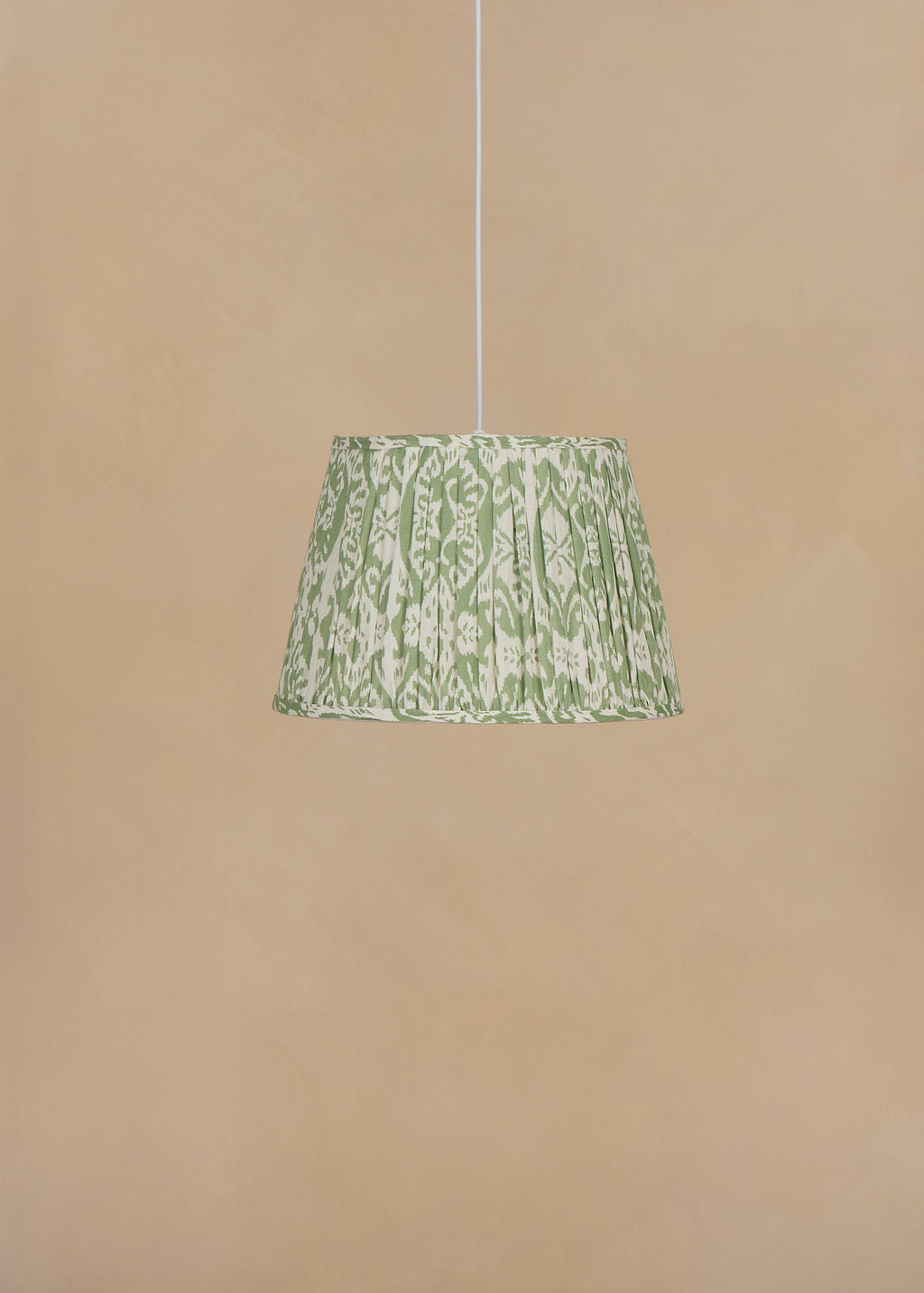 35cm straight empire gathered lampshade in ikat linen