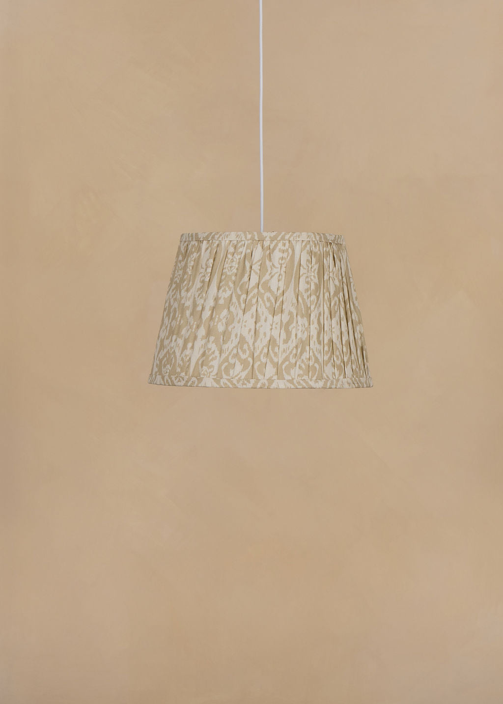 35cm straight empire gathered lampshade in ikat linen