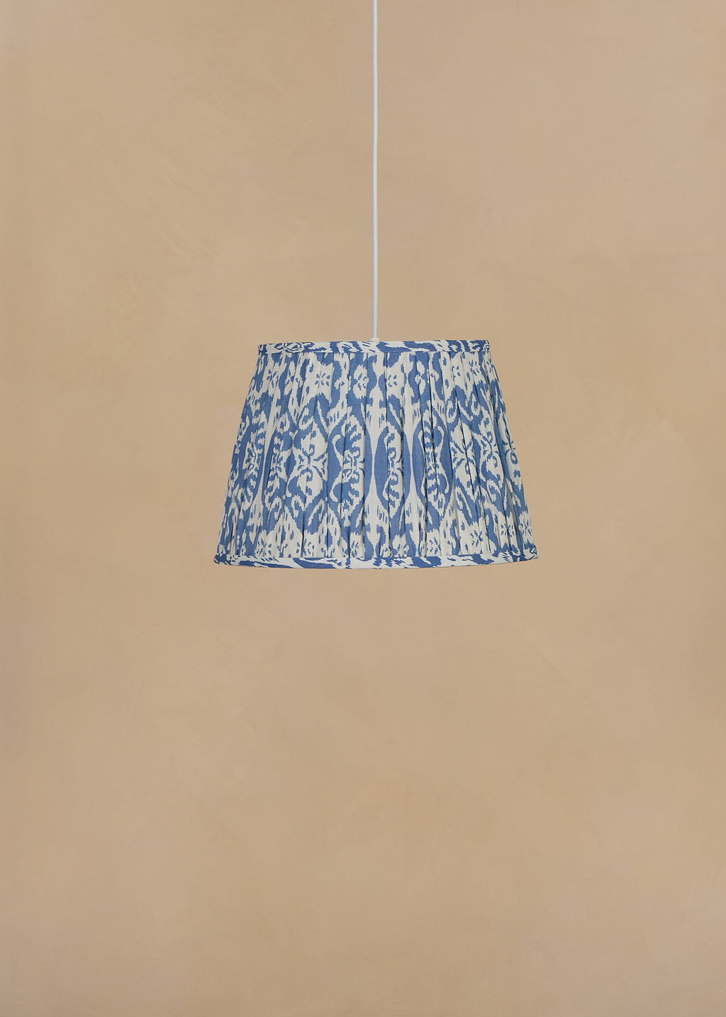 35cm straight empire gathered lampshade in ikat linen
