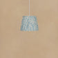 25cm straight empire gathered lampshade in ikat linen