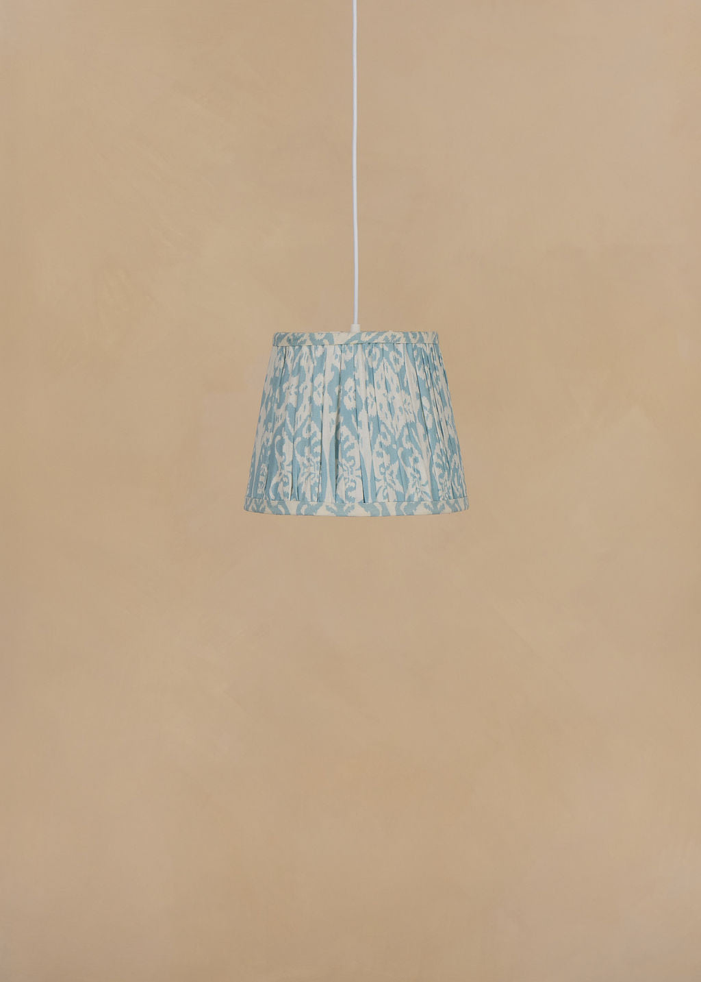 25cm straight empire gathered lampshade in ikat linen