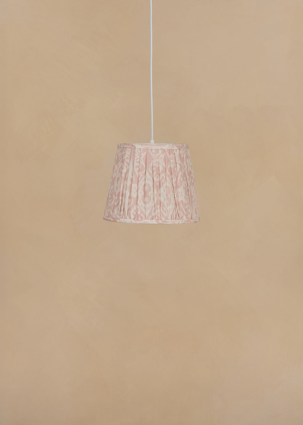 25cm straight empire gathered lampshade in ikat linen