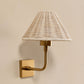 Duruga Rechargeable Wall Light in Brass & White Rattan