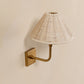 Duruga Rechargeable Wall Light in Brass & White Rattan