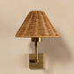 Duruga Rechargeable Wall Light in Brass & Rattan