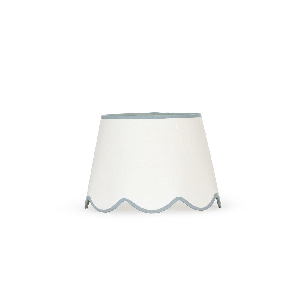 35cm white scallop straight empire lampshade - Grey