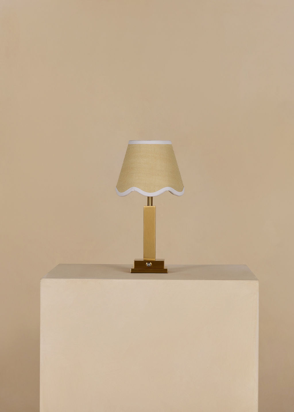 Gundhu Rechargeable Table Lamp in Brass (shade not included)